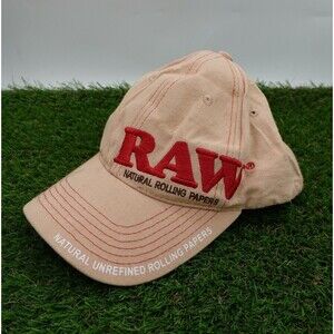 RAW Classic Baseball Hat Cap Tan Snapback Natural Rolling Papers